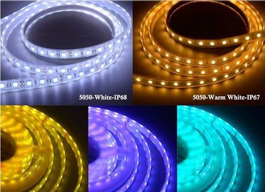 Prenda impermeable flexible auta-adhesivo de las luces de tira del LED con anchura del PWB de 2200k-2500k CCT 10m m
