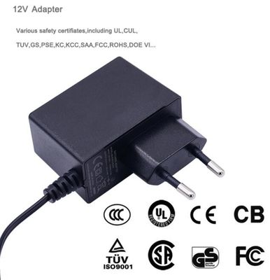 adaptador 12W 24W 36W del soporte de la pared de 12V 1A 1.5A 2A 2.5A 3A con el CE de los CB de la UL certificado, para las cámaras CCTV de la batería del motor
