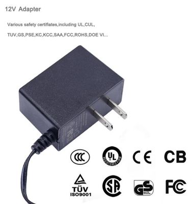 el adaptador del soporte de la pared de la UE de 12V 1A 12Watt los E.E.U.U. con la UL del CE del nivel VI marcada para la cámara CCTV llevó las luces de neón