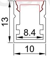 Perfil de aluminio de la cubierta LED de la PC para las tiendas/casero de encargo, emergidos montado