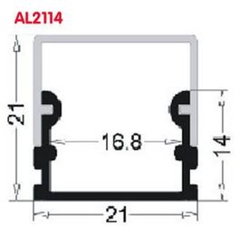 Protuberancia de aluminio ahuecada del perfil de los 0.5m LED para la ventana de la puerta, color plata