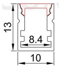 el perfil de aluminio del 1.2m los 2m LED para las tiras llevadas anodizó 6063 perfiles llevados para la tienda