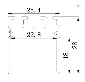 Ajuste el perfil de aluminio formado para las iluminaciones interiores, instalación emergida del LED de la suspensión