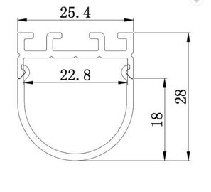 Perfil de aluminio de la forma el en semi-círculo para Muti que monta el canal de aluminio del LED con el CE Rohs
