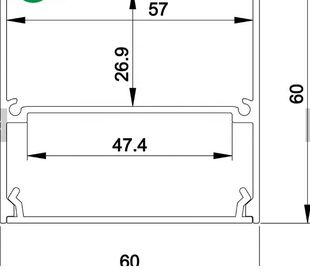 Perfil de aluminio montado suspensión superficial de la protuberancia de Alu de la aleación 6063 del perfil del LED con el CE Rohs