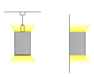 protuberancia de aluminio del perfil de 100mm*120m m LED para la iluminación pendiente