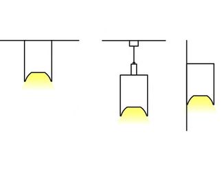 perfiles de aluminio del módulo linear ligero indirecto LED del colgante LED de 50mm*75m m para las tiras llevadas