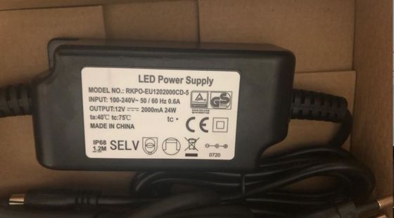 fuente de alimentación impermeable de la fuente de alimentación de la clase 2 del transformador de 12v 2a 3a 24Watt IP68 para la bomba de agua eléctrica de los grifos
